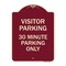 Signmission Visitor Parking Visitor Parking 30 Minute Parking Heavy-Gauge Alum Sign, 24" x 18", BU-1824-22727 A-DES-BU-1824-22727 - alternate 1